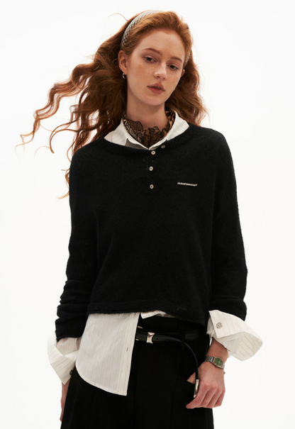 MAMC - White Stripe Tie-Back Shirt & Cami Set