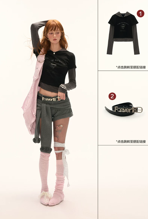MAMC - Gray Tie-Waist Shorts
