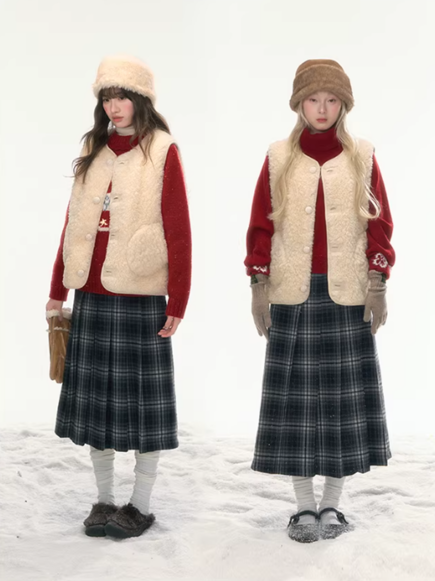 "Wild Caramel" Khaki Reversible Sherpa Vest LL2025477