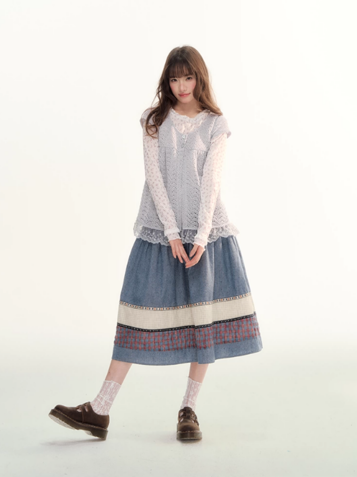 Ash Fir Crochet Lace Cardigan Set LL2026093