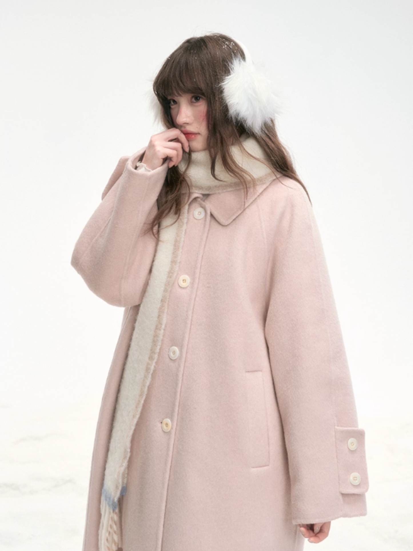 “Tender Heart” Pink Vintage Wool Coat LL2025322