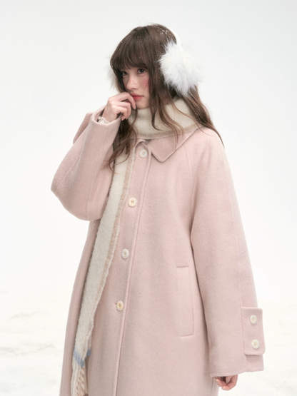 “Tender Heart” Pink Vintage Wool Coat LL2025322