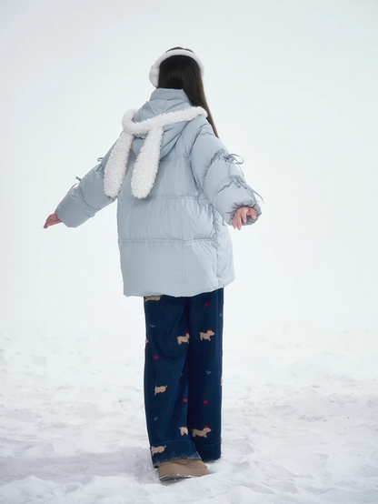 林雪仪 - Haze Blue Rabbit Ear Jacket