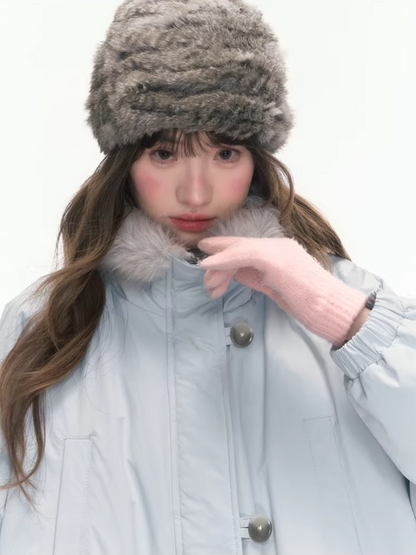 "Soft Sky" Blue Snow Whisper Cocoon Parka Down Jacket LL2025442