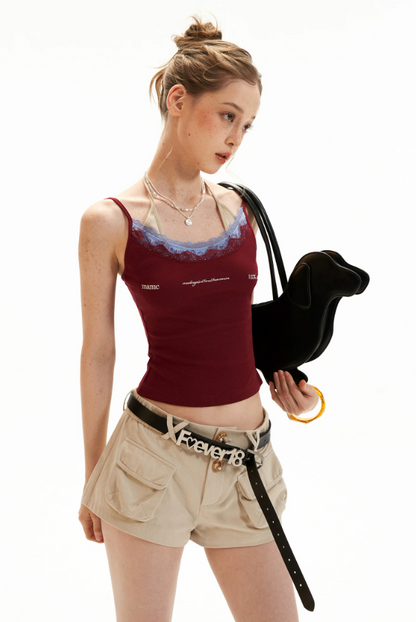 Vintage Utility Pocket Cotton Shorts