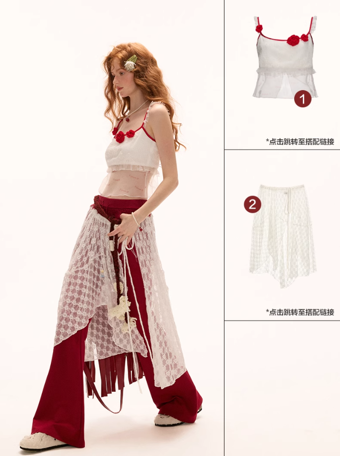 MAMC - Low-Waist Drawstring Flared Pants – American Retro Style