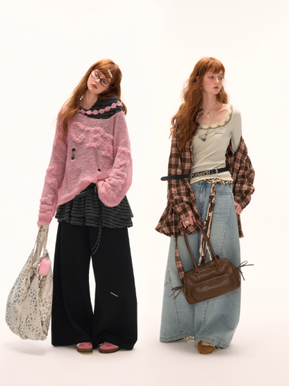 MAMC - Gravity Washed Wide-Leg Jeans