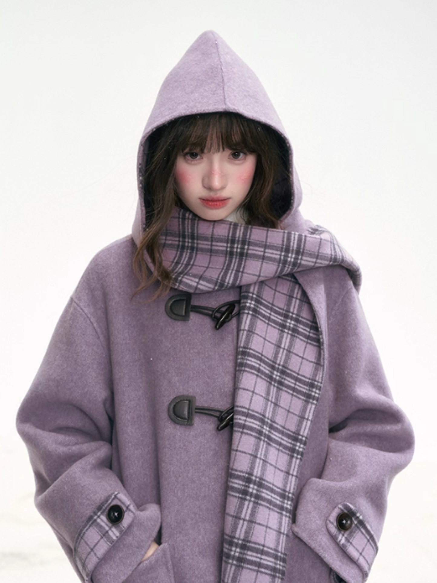 "Taro Mist" Lavender Wool Coat LL2025320