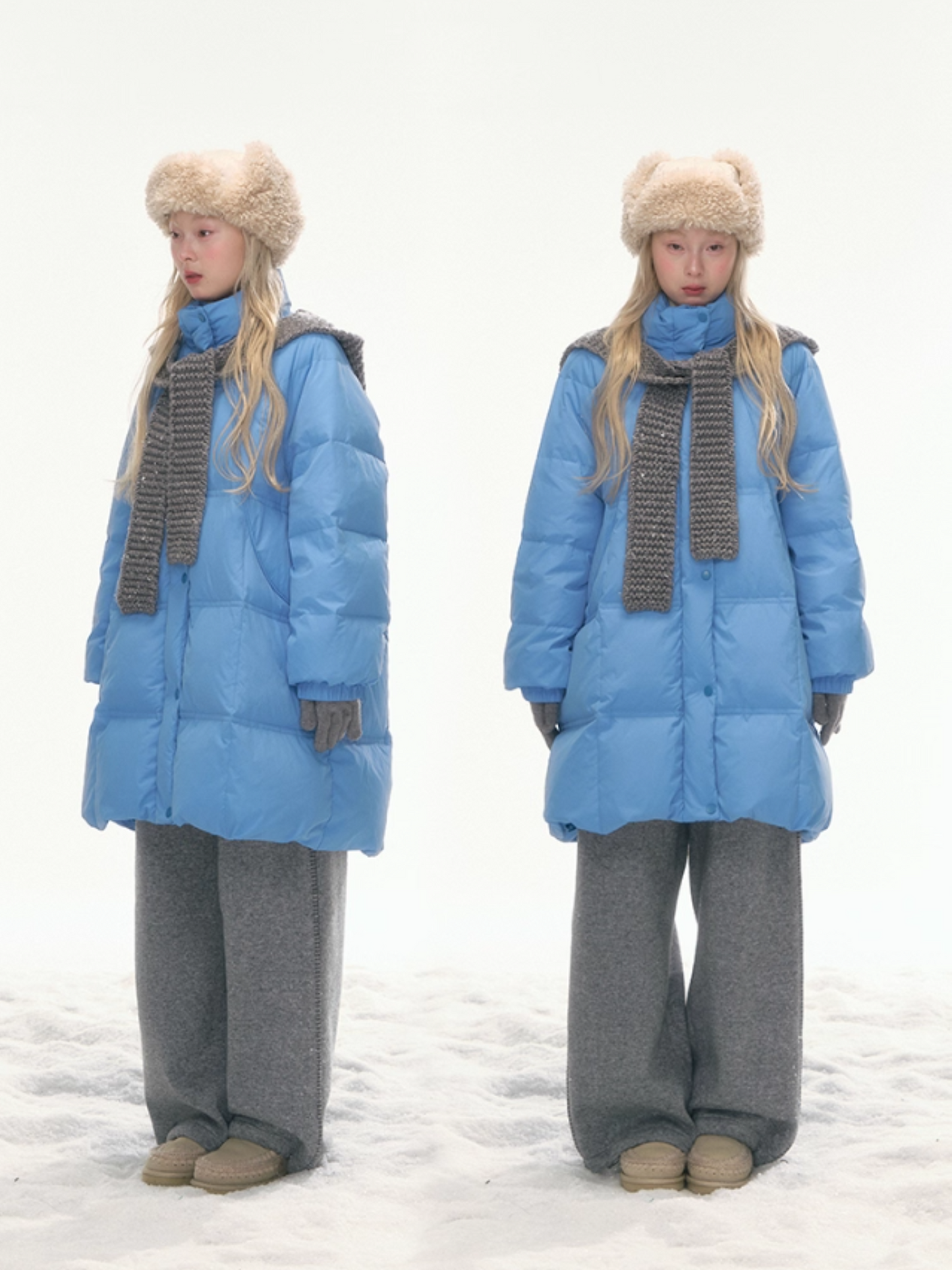 "Bluebell Snowtrace" Water Blue Down Jacket LL2025461