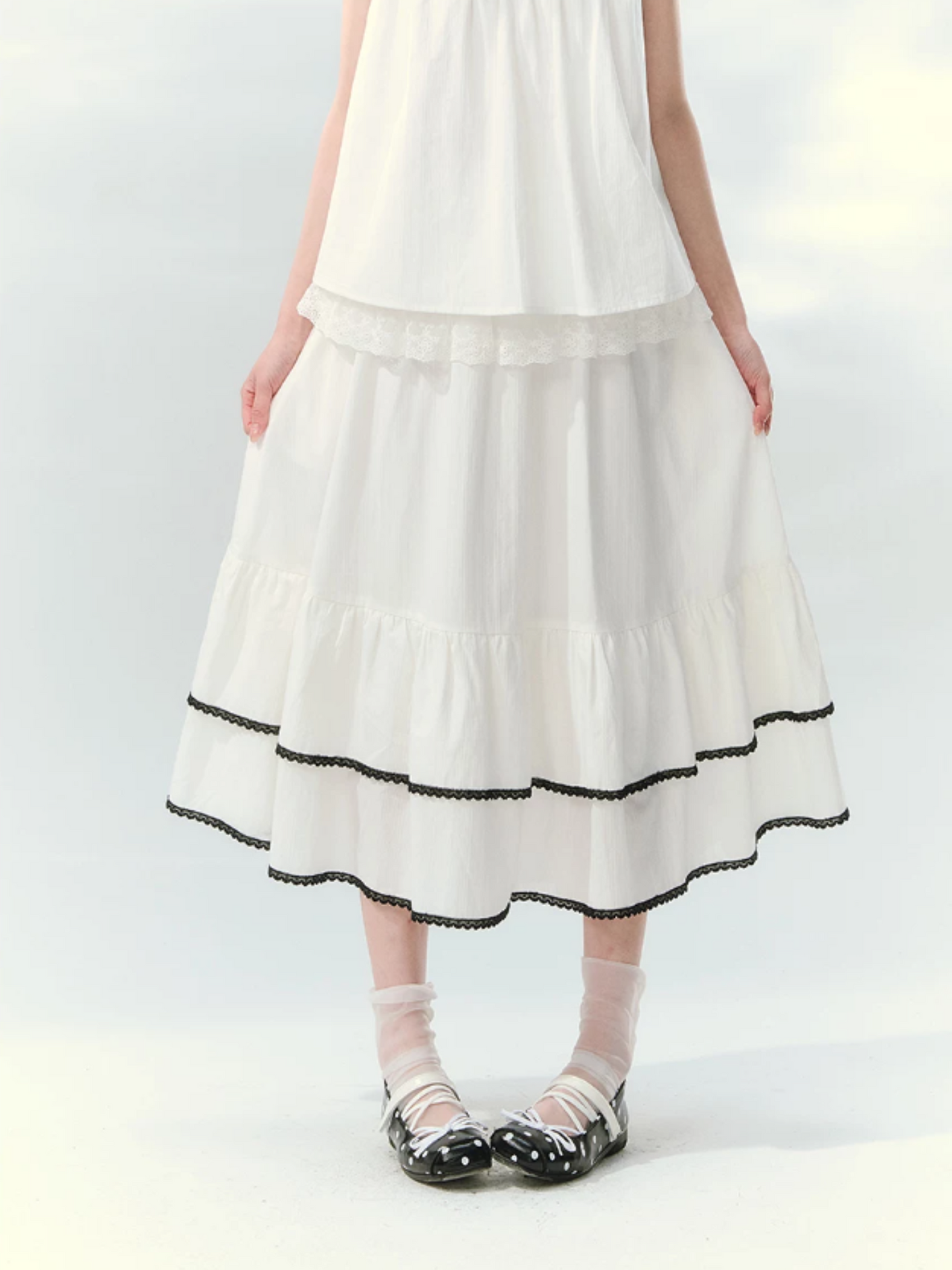 “Creamy Sweet Cocoa” Puff Sleeve Skirt Set SJ2026130