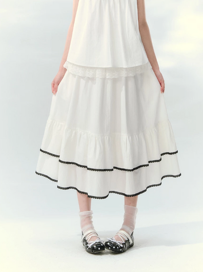“Creamy Sweet Cocoa” Puff Sleeve Skirt Set SJ2026130