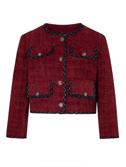 PCH - Quilted Red Tweed Jacket