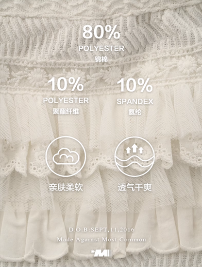MAMC - Layered Puffy White Skort – Summer Mini with a Feminine Twist
