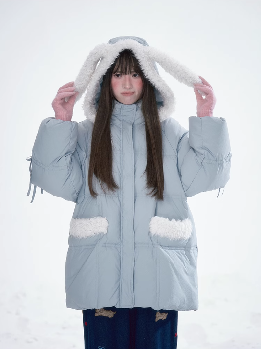林雪仪 - Haze Blue Rabbit Ear Jacket