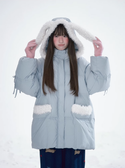 林雪仪 - Haze Blue Rabbit Ear Jacket