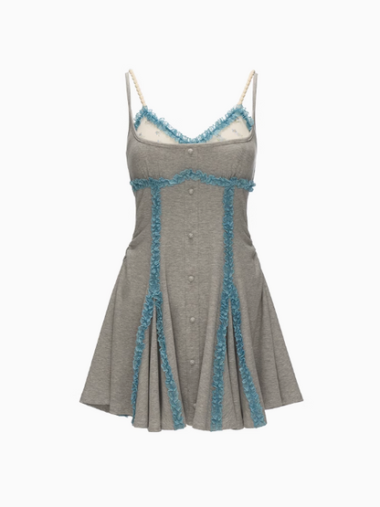 MAMC - Artsy Grey Summer Ruffle Dress