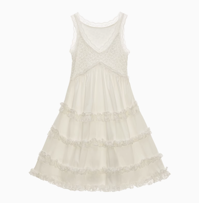 MAMC - "Blooms and Breezes" White Lace Dress