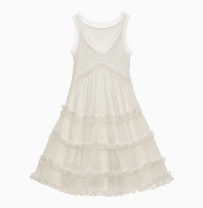 MAMC - "Blooms and Breezes" White Lace Dress
