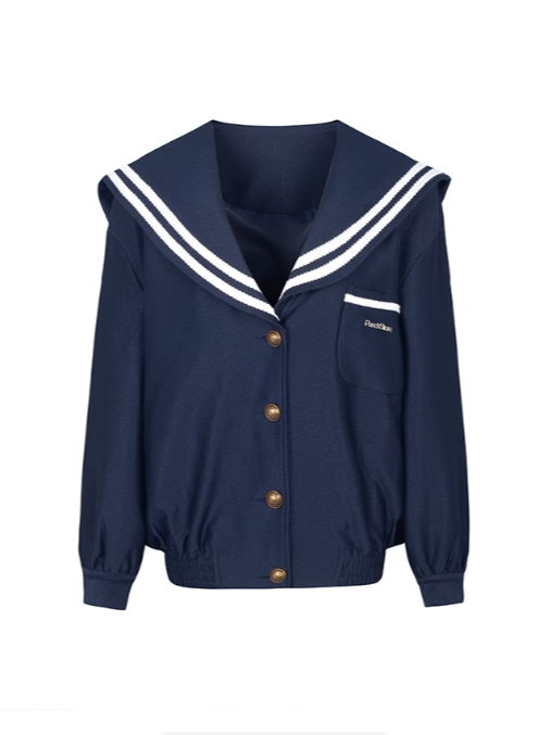 PCH - Vintage Navy Sailor Collar Jacket