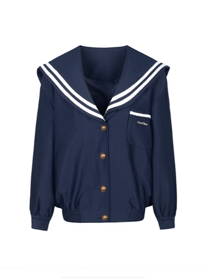 PCH - Vintage Navy Sailor Collar Jacket