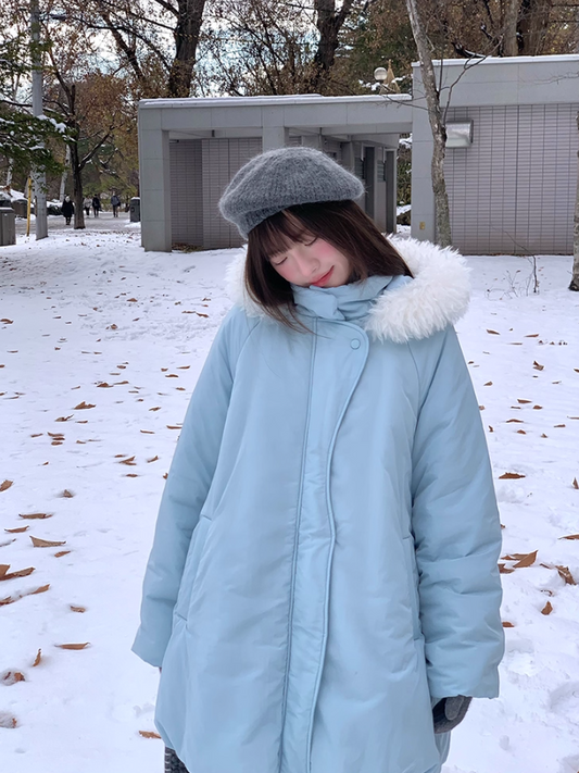 罐头士多所 Winter Balloon Silhouette Puffer Coat with Detachable Hood