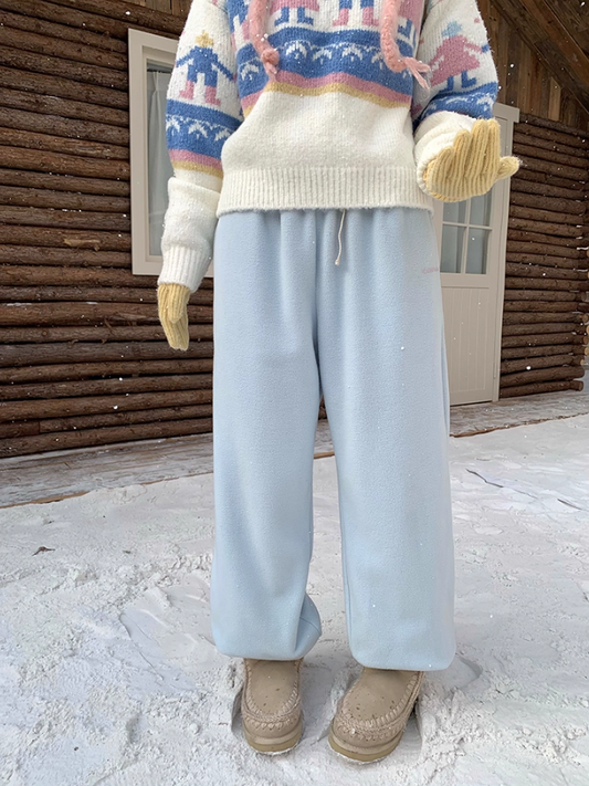 罐头士多所 Fleece-Lined Relaxed Lounge Pants
