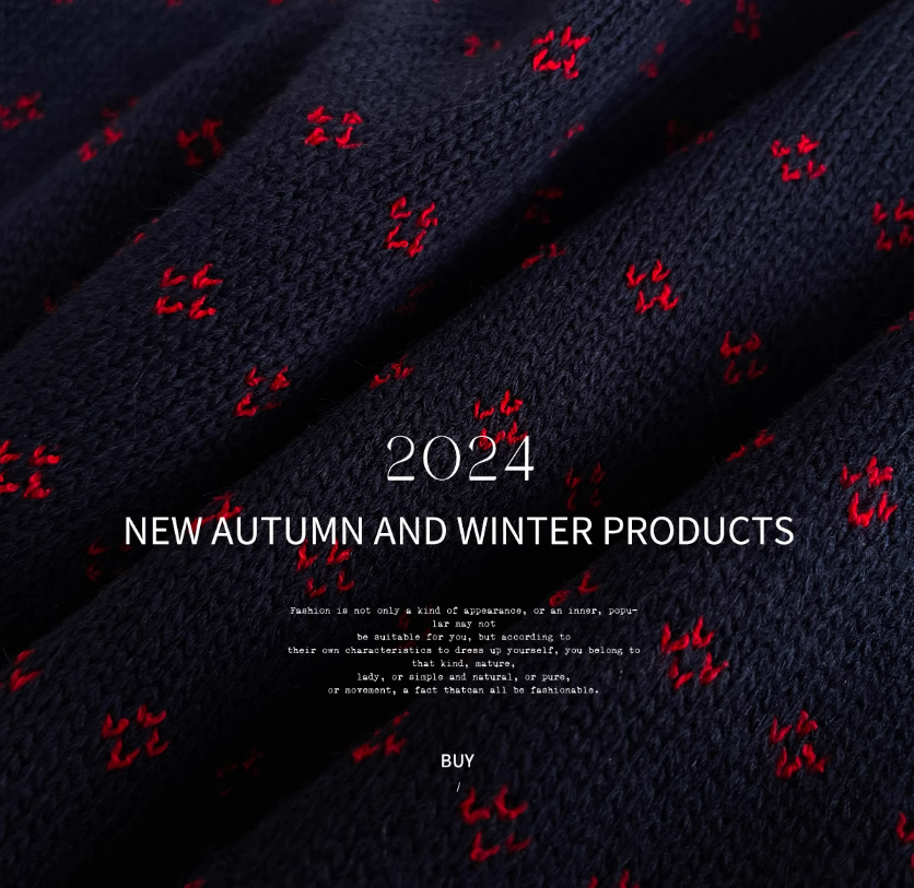 Zzouu - Cozy Dark Blue Heart Pullover Sweater