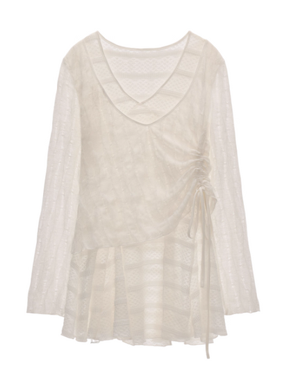 MAMC - Moonveil Layered V-Neck Top