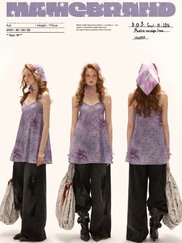 Dreamy Lavender Floral Cami Mini Dress WE919