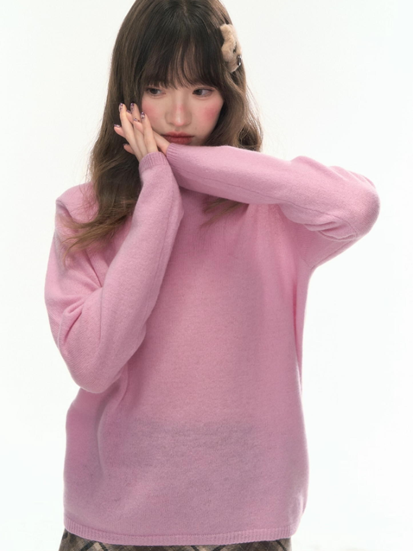 “Nordic Weave” Multicolor Wool Turtleneck Base Top LL2025479