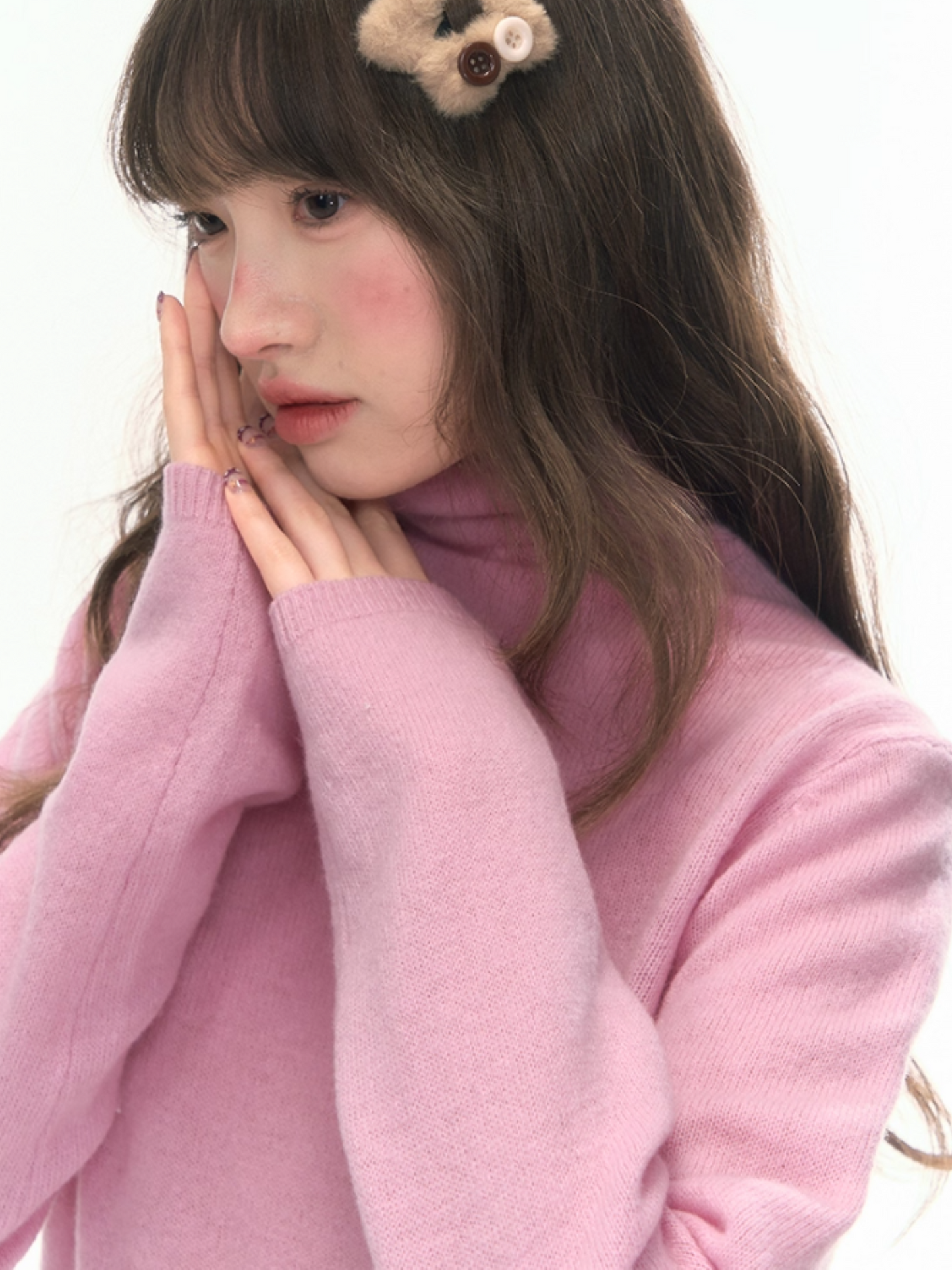 “Nordic Weave” Multicolor Wool Turtleneck Base Top LL2025479