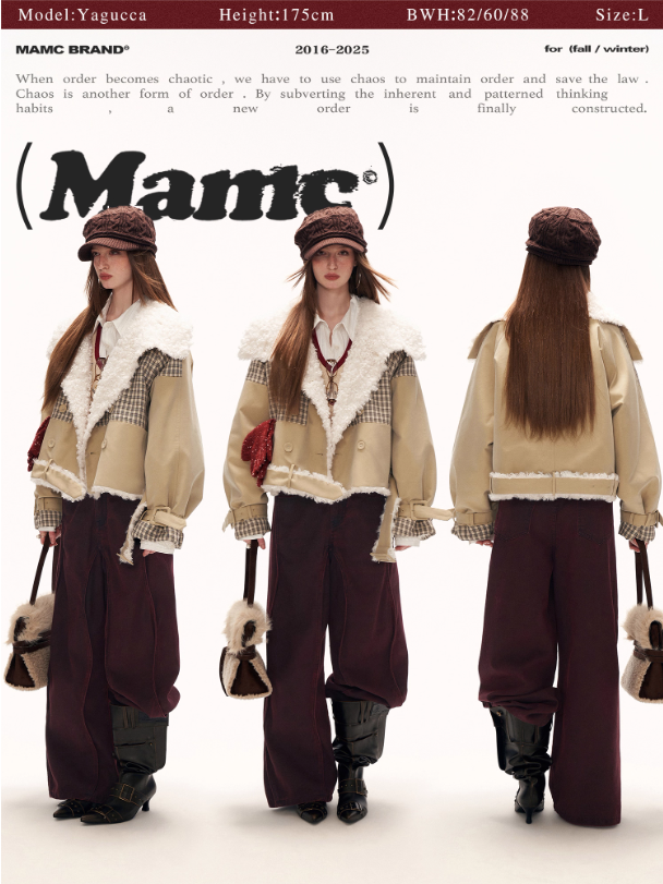 MAMC - Holiday Wave Red Straight-Leg Denim Pants WE786