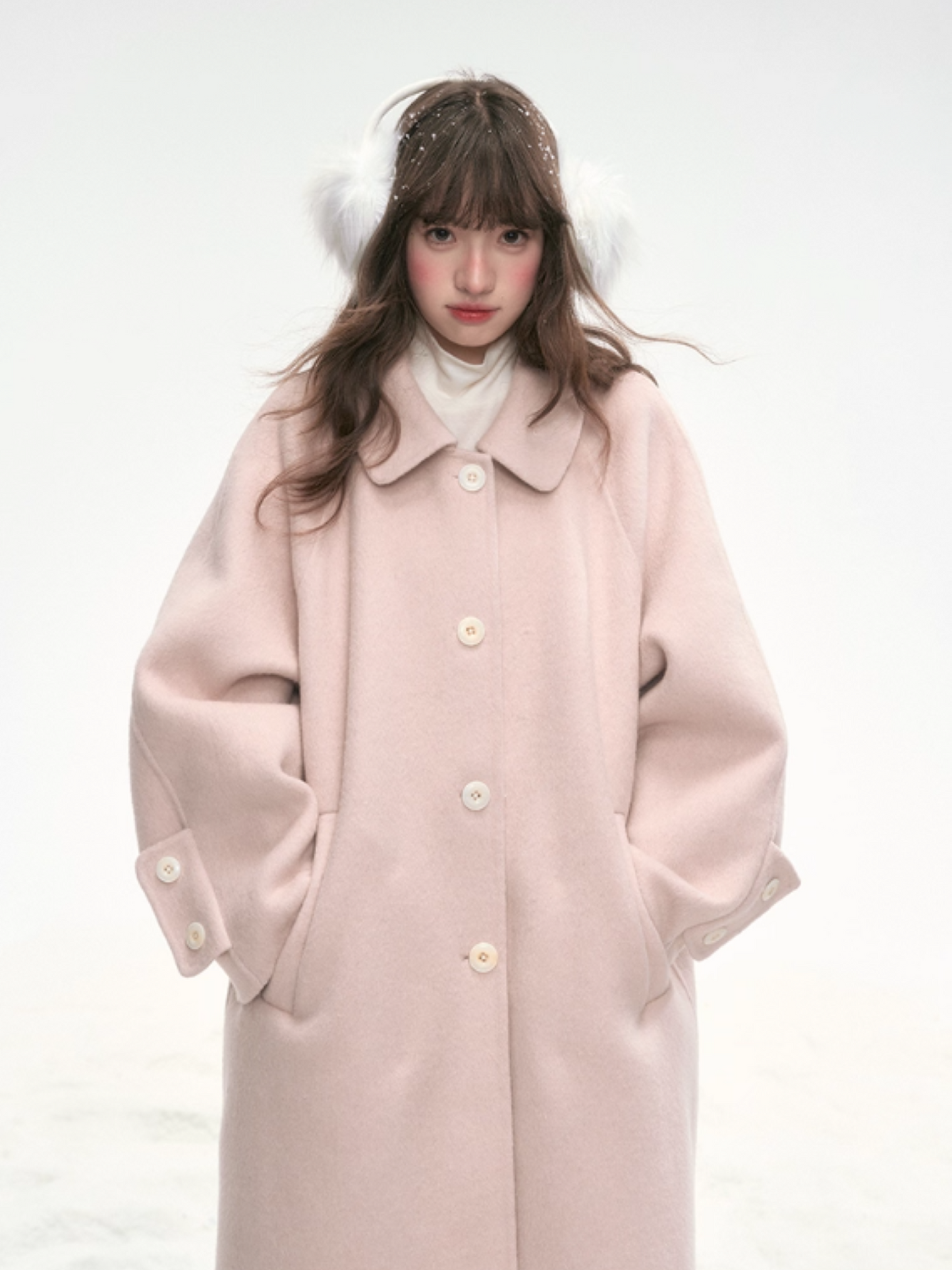 “Tender Heart” Pink Vintage Wool Coat LL2025322