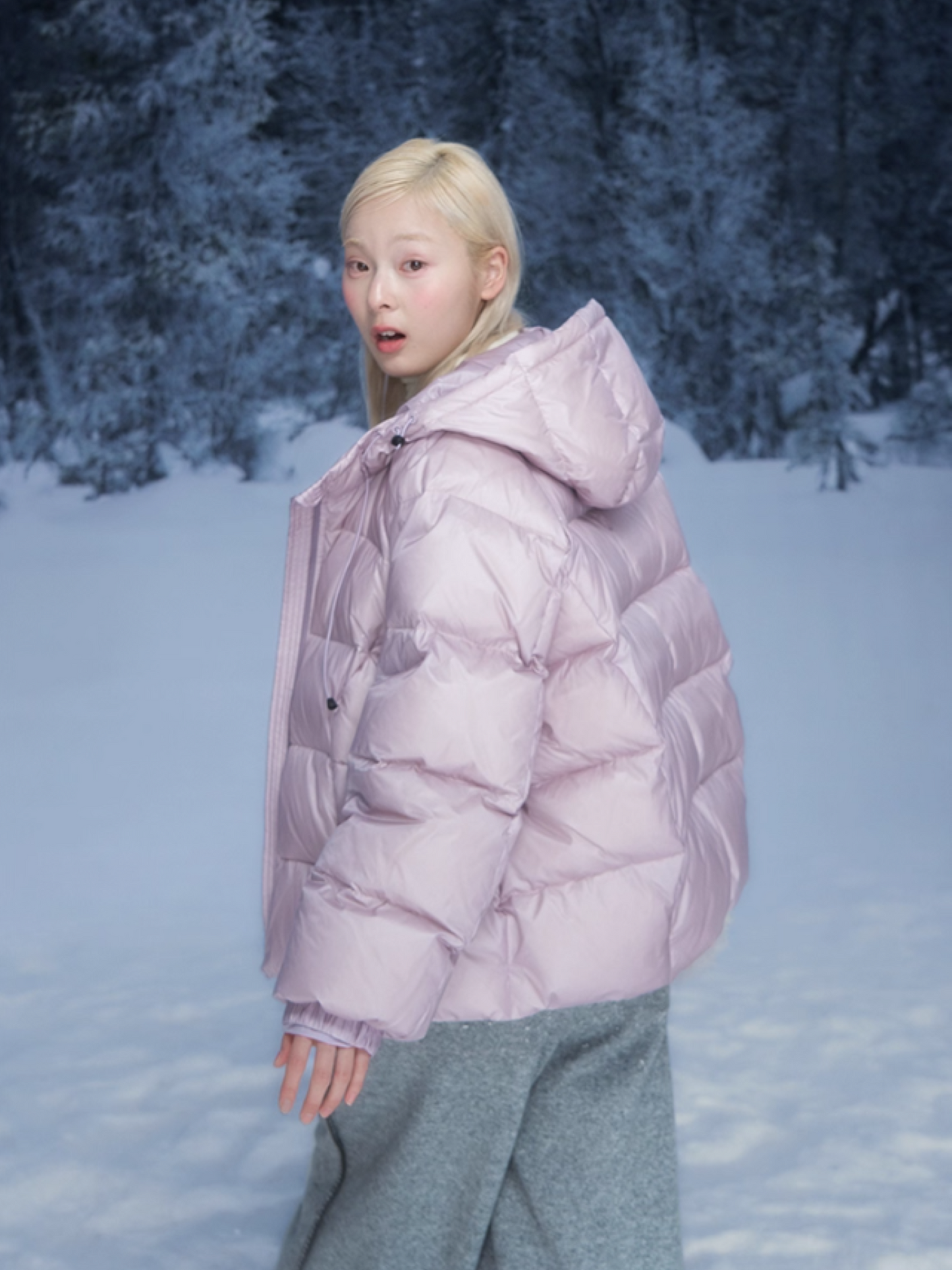 “Champagne Purple Taro Soda” Functional Down Jacket WW2025462