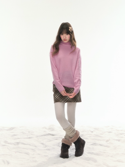 “Nordic Weave” Multicolor Wool Turtleneck Base Top LL2025479