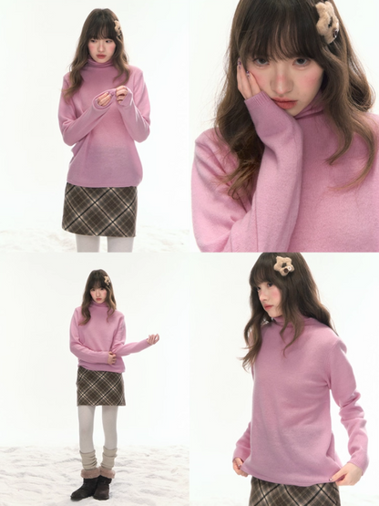 “Nordic Weave” Multicolor Wool Turtleneck Base Top LL2025479