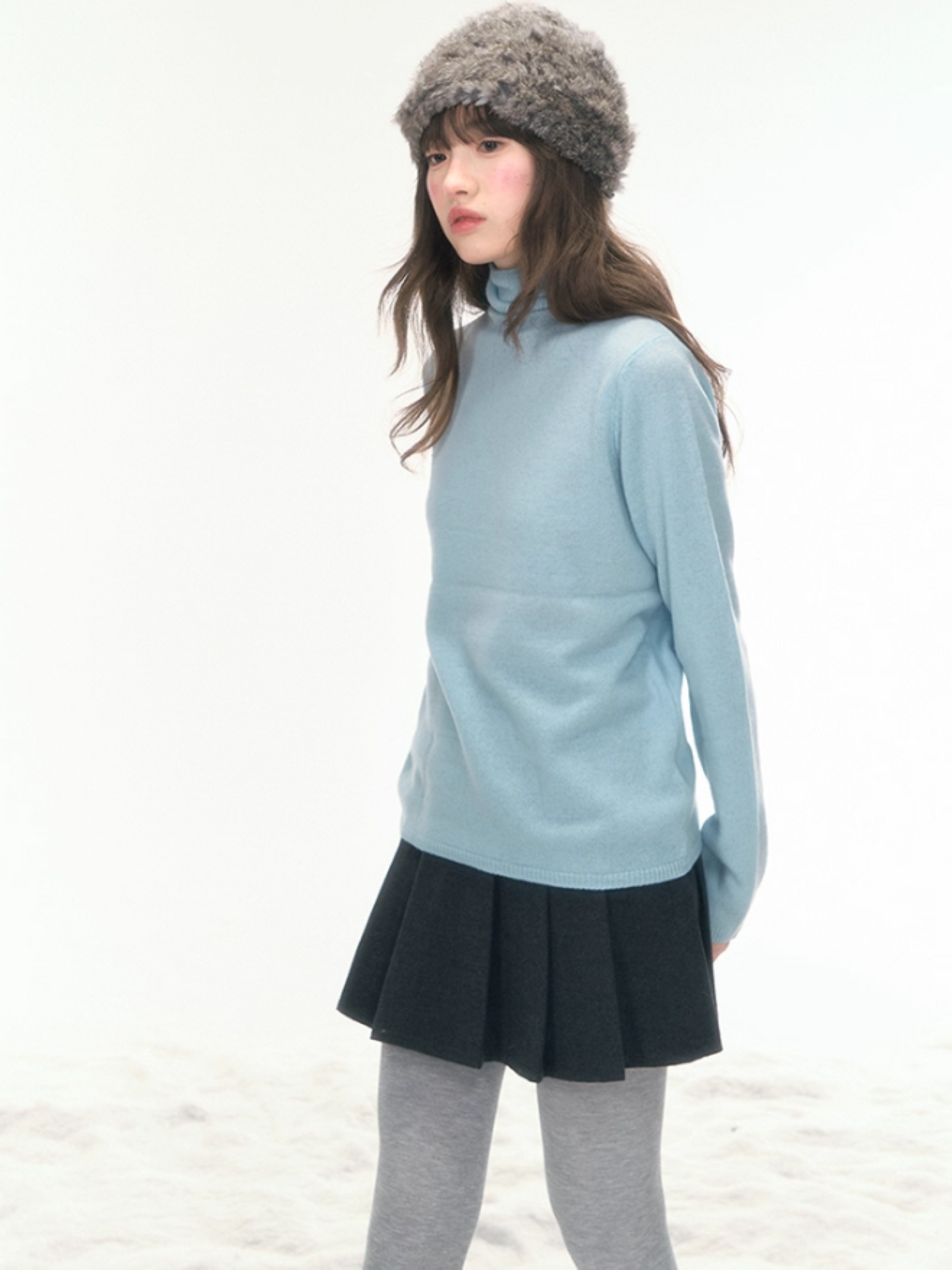“Nordic Weave” Multicolor Wool Turtleneck Base Top LL2025479