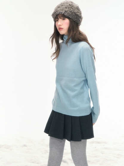 “Nordic Weave” Multicolor Wool Turtleneck Base Top LL2025479