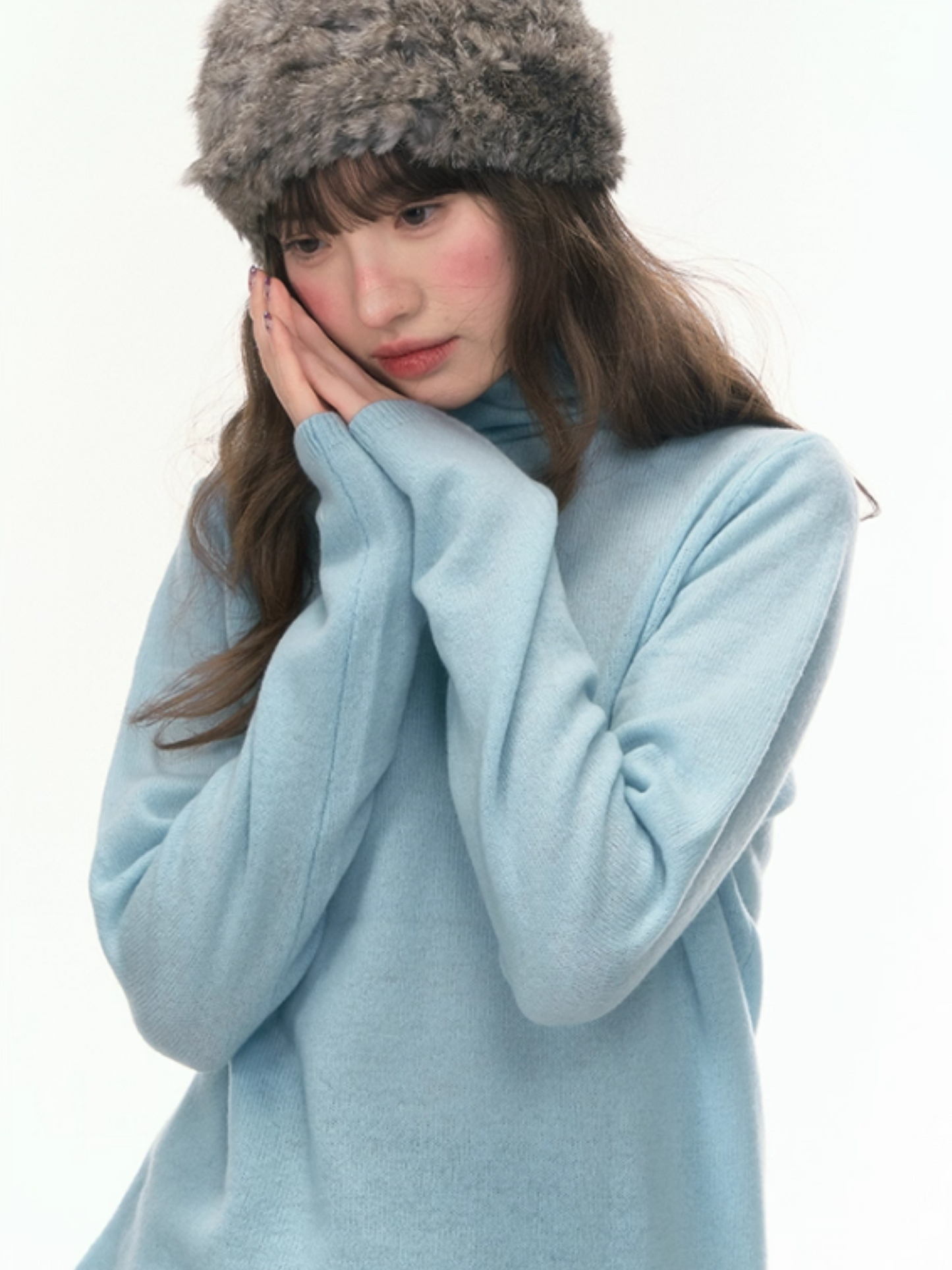 “Nordic Weave” Multicolor Wool Turtleneck Base Top LL2025479