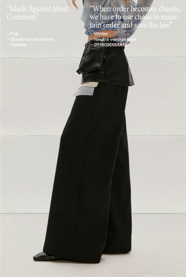 MAMC - Black Sleek Edge Wide-Leg Trousers