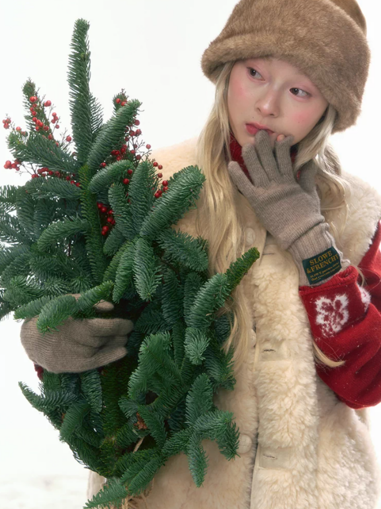 "Wild Caramel" Khaki Reversible Sherpa Vest LL2025477