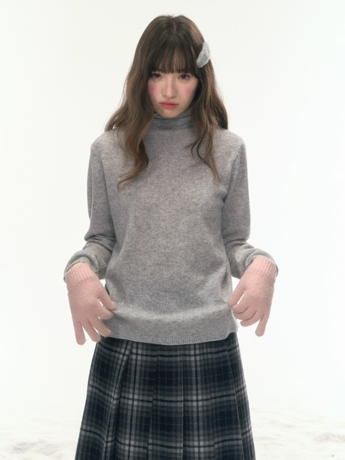 “Nordic Weave” Multicolor Wool Turtleneck Base Top LL2025479