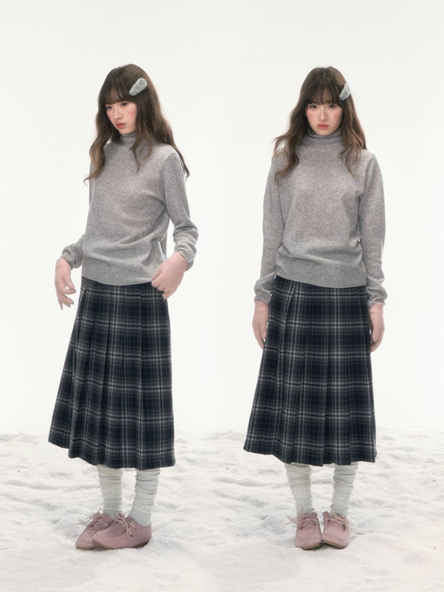 “Nordic Weave” Multicolor Wool Turtleneck Base Top LL2025479