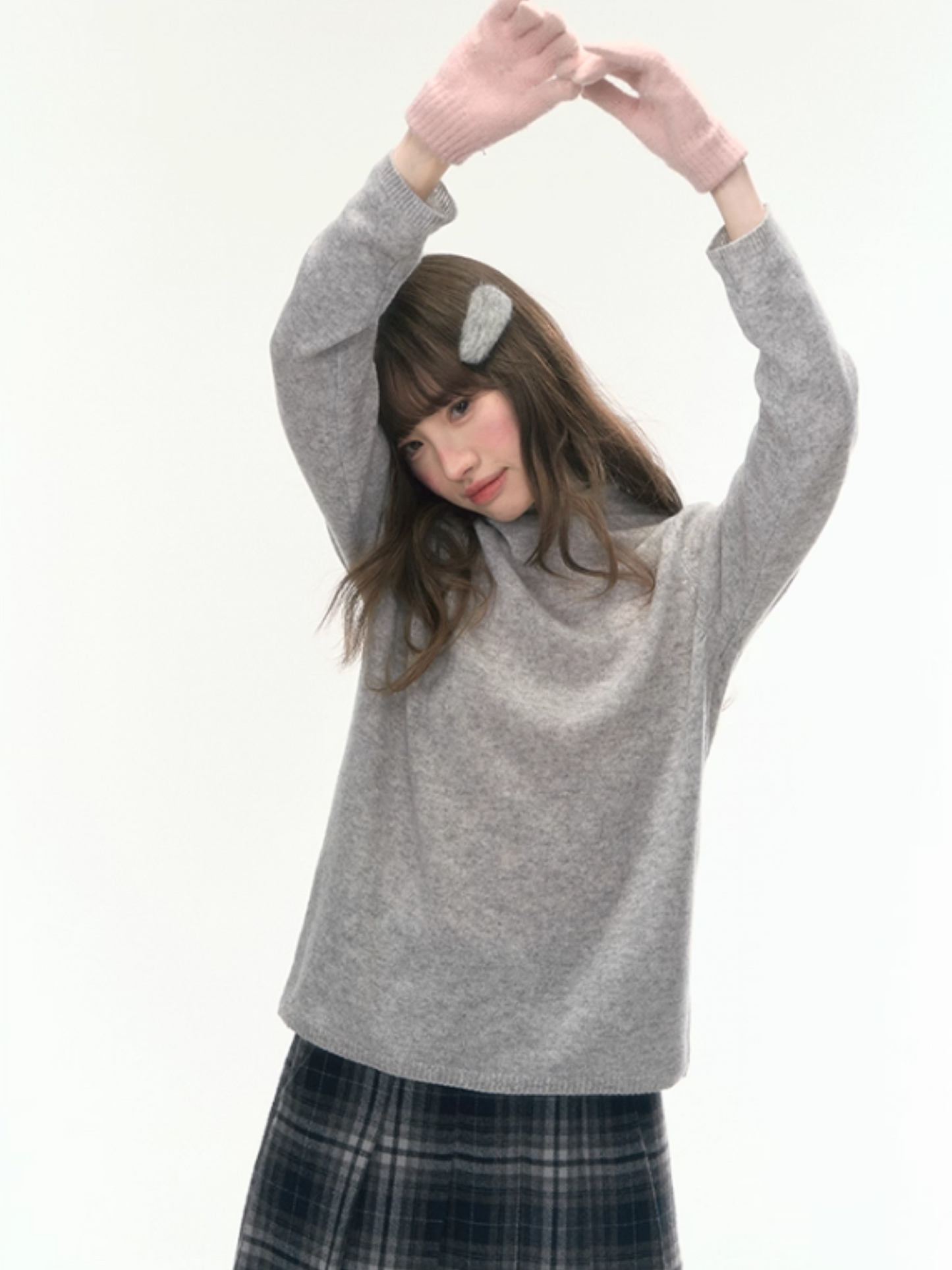 “Nordic Weave” Multicolor Wool Turtleneck Base Top LL2025479