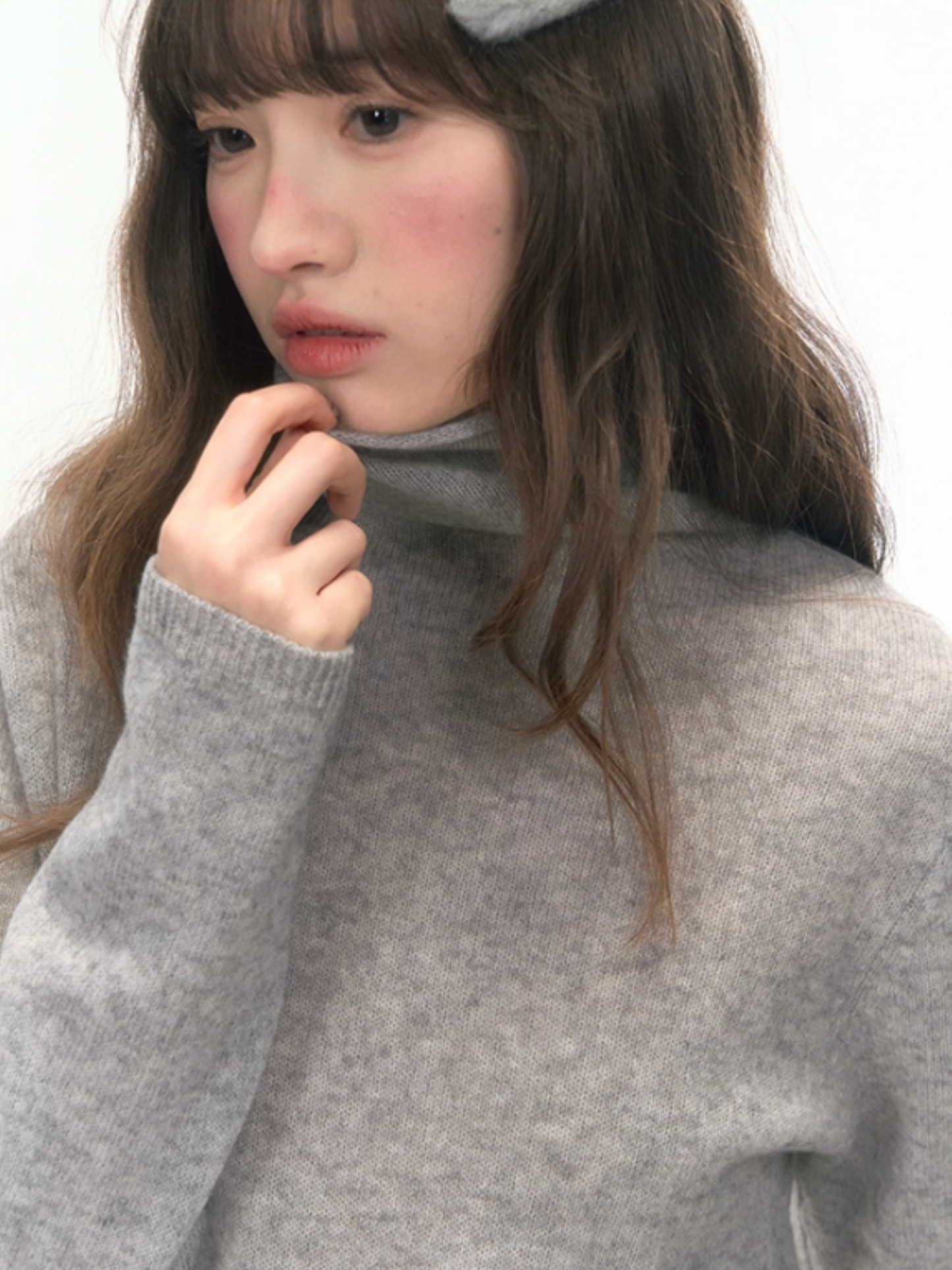 “Nordic Weave” Multicolor Wool Turtleneck Base Top LL2025479