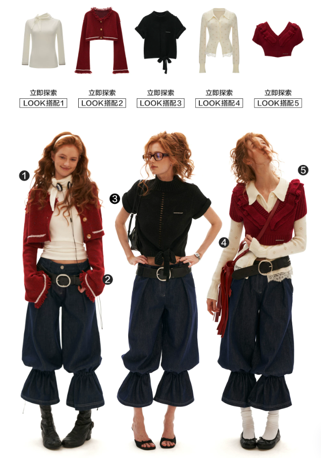 MAMC - Retro Balloon-Leg Tencel Blue Jeans