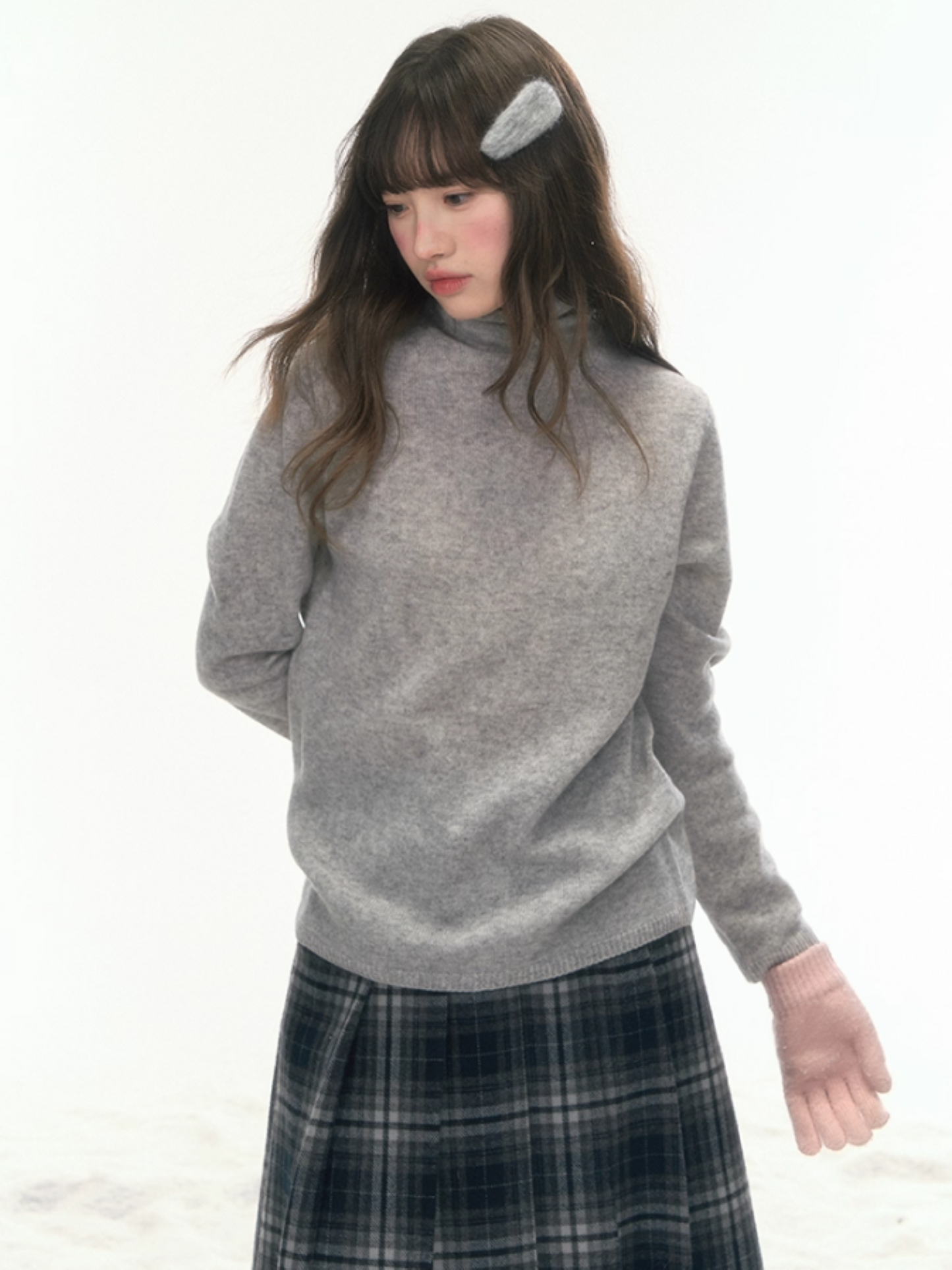 “Nordic Weave” Multicolor Wool Turtleneck Base Top LL2025479