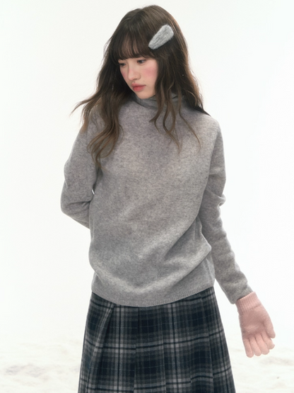 “Nordic Weave” Multicolor Wool Turtleneck Base Top LL2025479