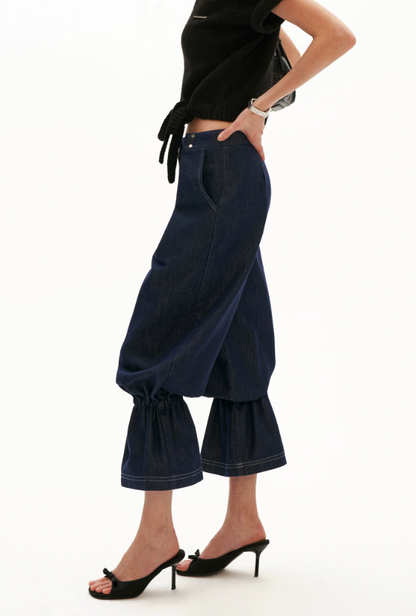 MAMC - Retro Balloon-Leg Tencel Blue Jeans
