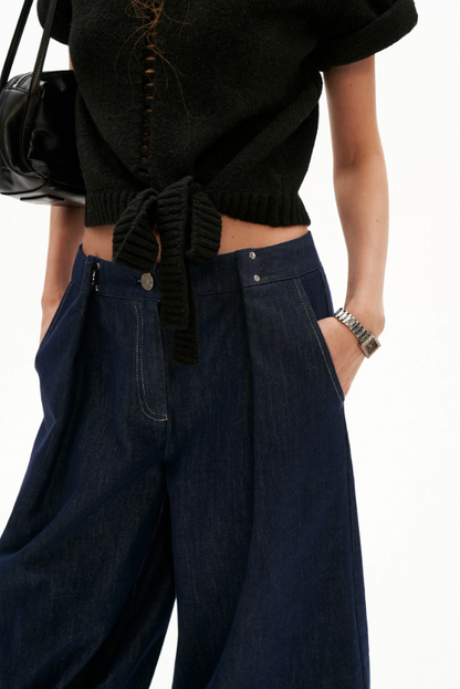 MAMC - Retro Balloon-Leg Tencel Blue Jeans